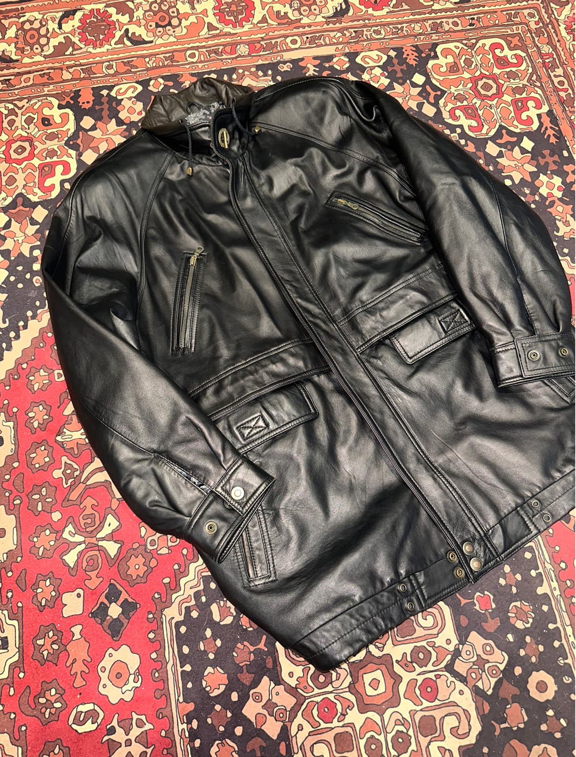 ( 2XL ) 가죽코트 가죽롱코트 가죽자켓 가죽카코트 레더자켓 봄버자켓 상품이미지2