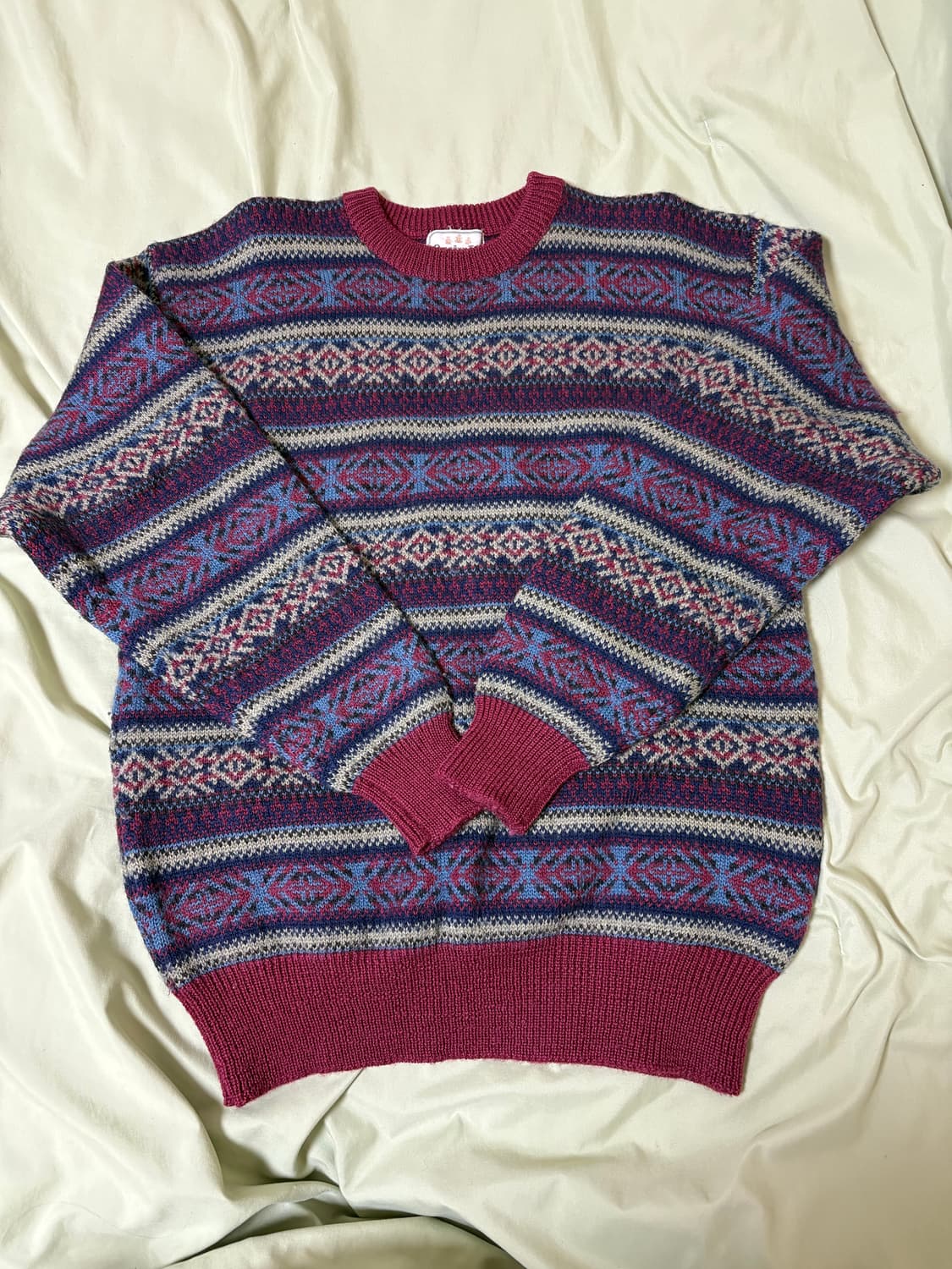 빈티지 버건디 니트 상품이미지1