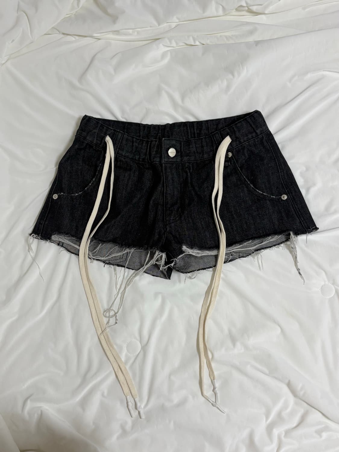 theredthread S garter denim shorts 상품이미지4
