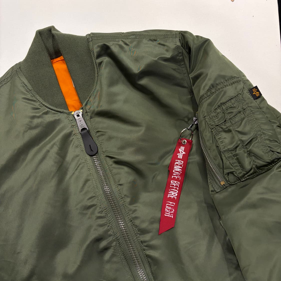 [S] 알파인더스트리 마원 MA-1 봄버 자켓 그린 B833 상품이미지3