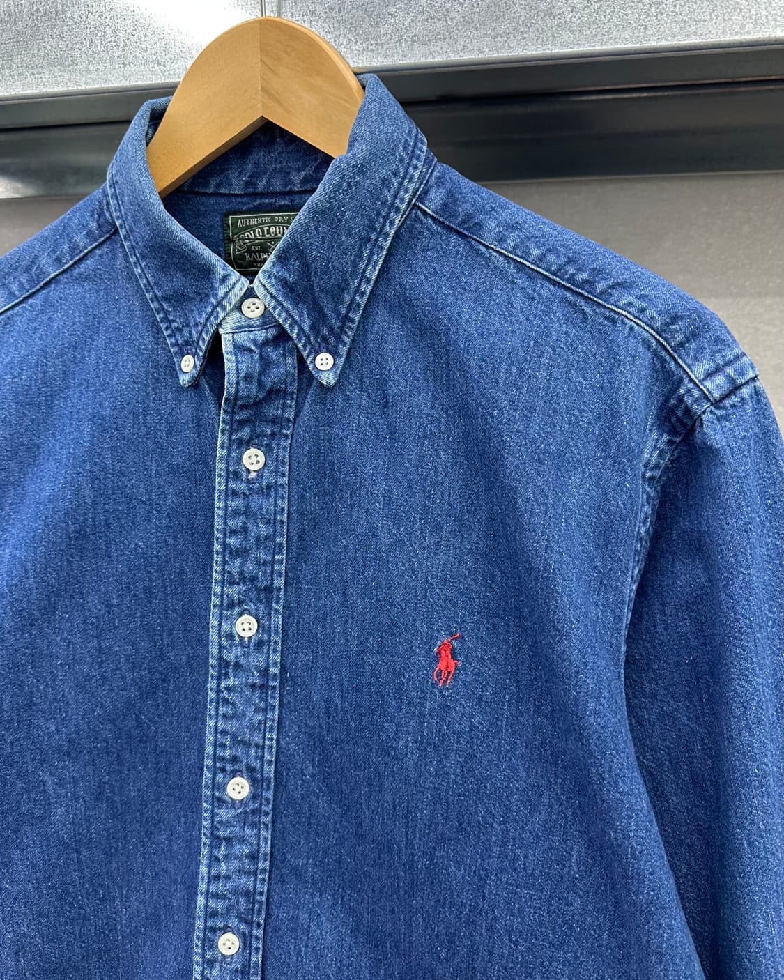 (L)80~90'S 폴로 컨트리 USA 데님셔츠-M1815 상품이미지2