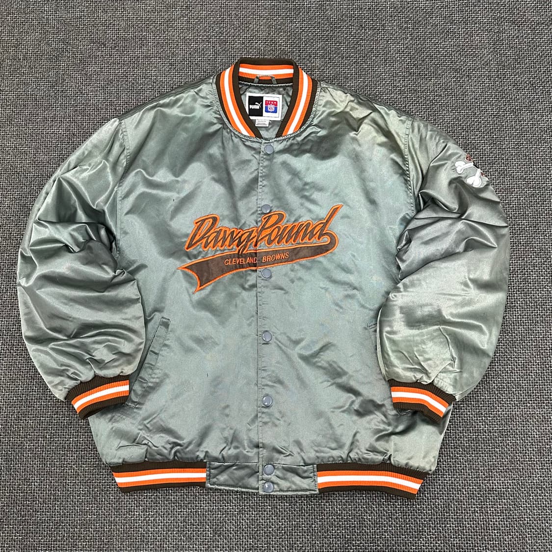 푸마 90s NFL클리블랜드브라운스 새틴 스타디움점퍼 XL 상품이미지2