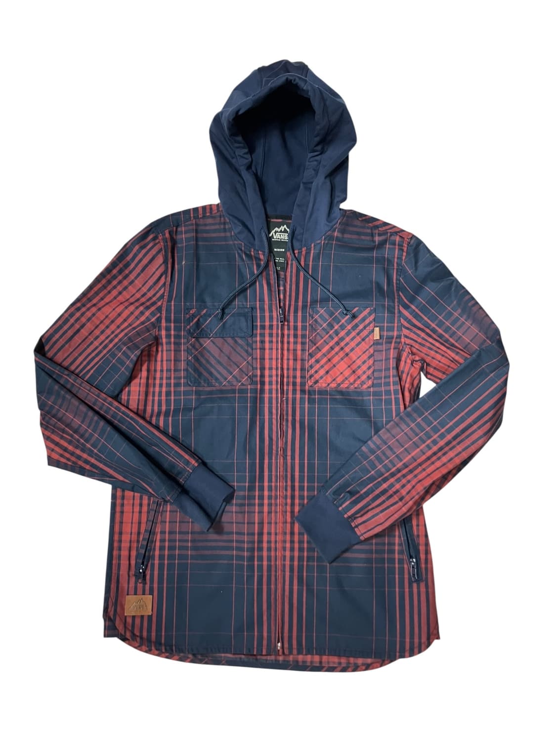 VANS 마운틴 에디션 체크 후드집업 바람막이 M 상품이미지3