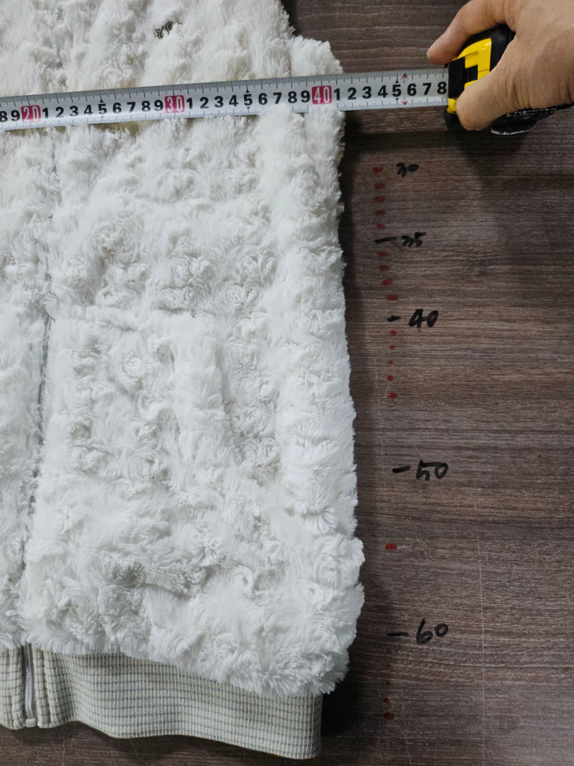 MTG  화이트 퍼 후드 조끼 90 상품이미지7