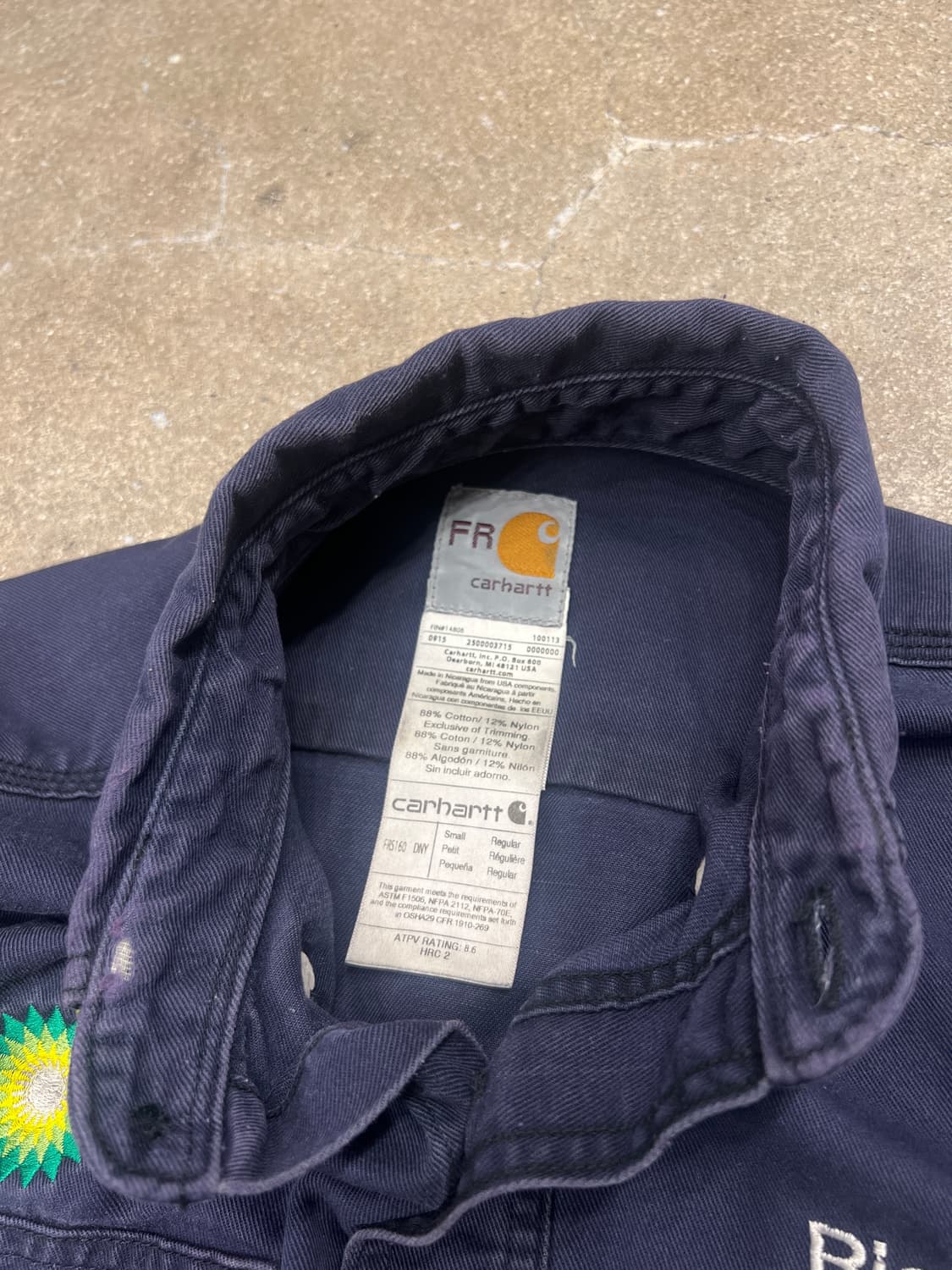 칼하트 FR 코튼 워크 셔츠 네이비 상품이미지5