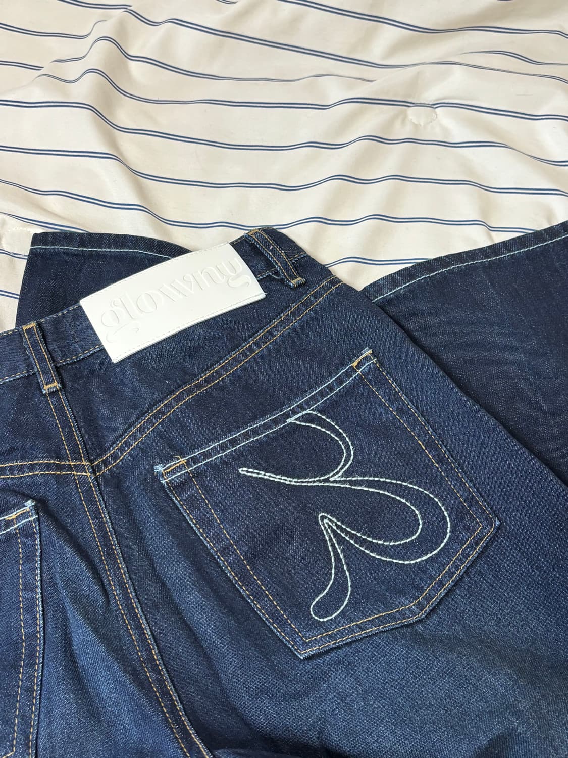 GLOWNY MID-RISE LOOSE FIT JEANS (INDIGO) 상품이미지6