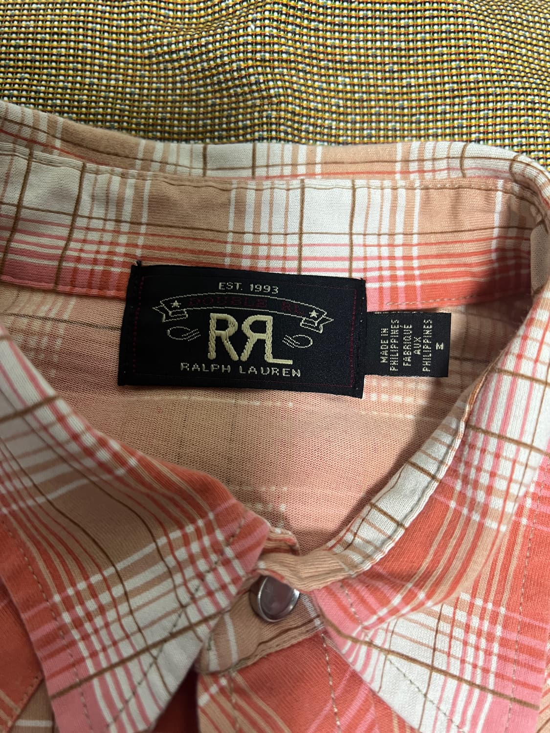 택포30) RRL 더블알엘 플래드 웨스턴 체크셔츠 M 상품이미지3