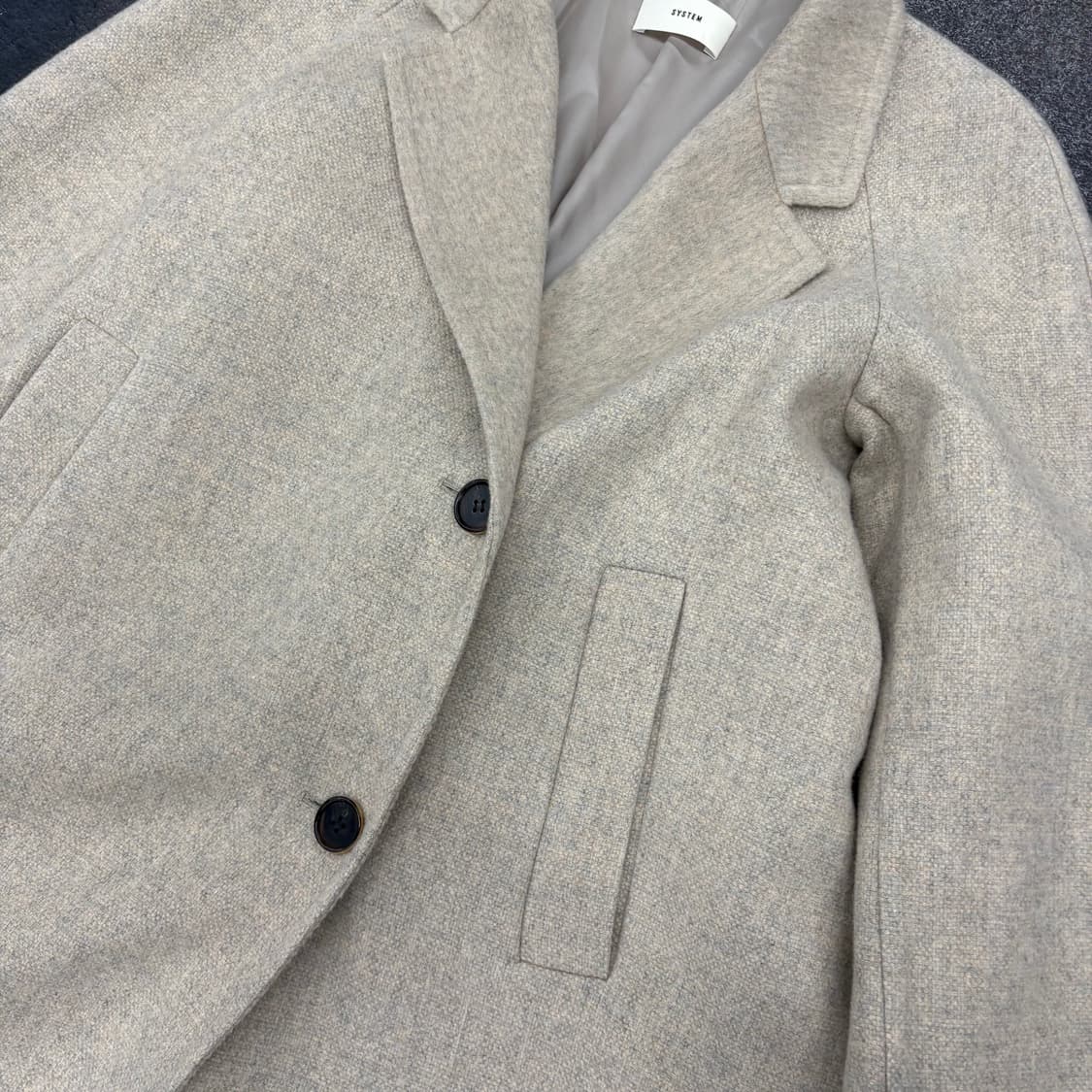 SYSTEM 시스템 베이지 롱 코트 상품이미지3