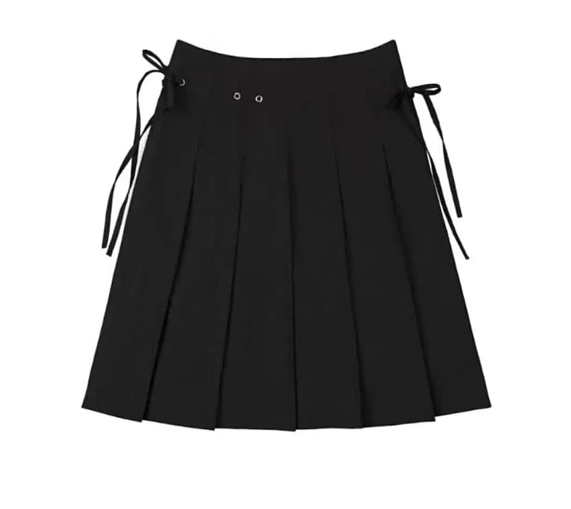 [Plantalcoholmusic_ Pleated skirt/Balck] 상품이미지1