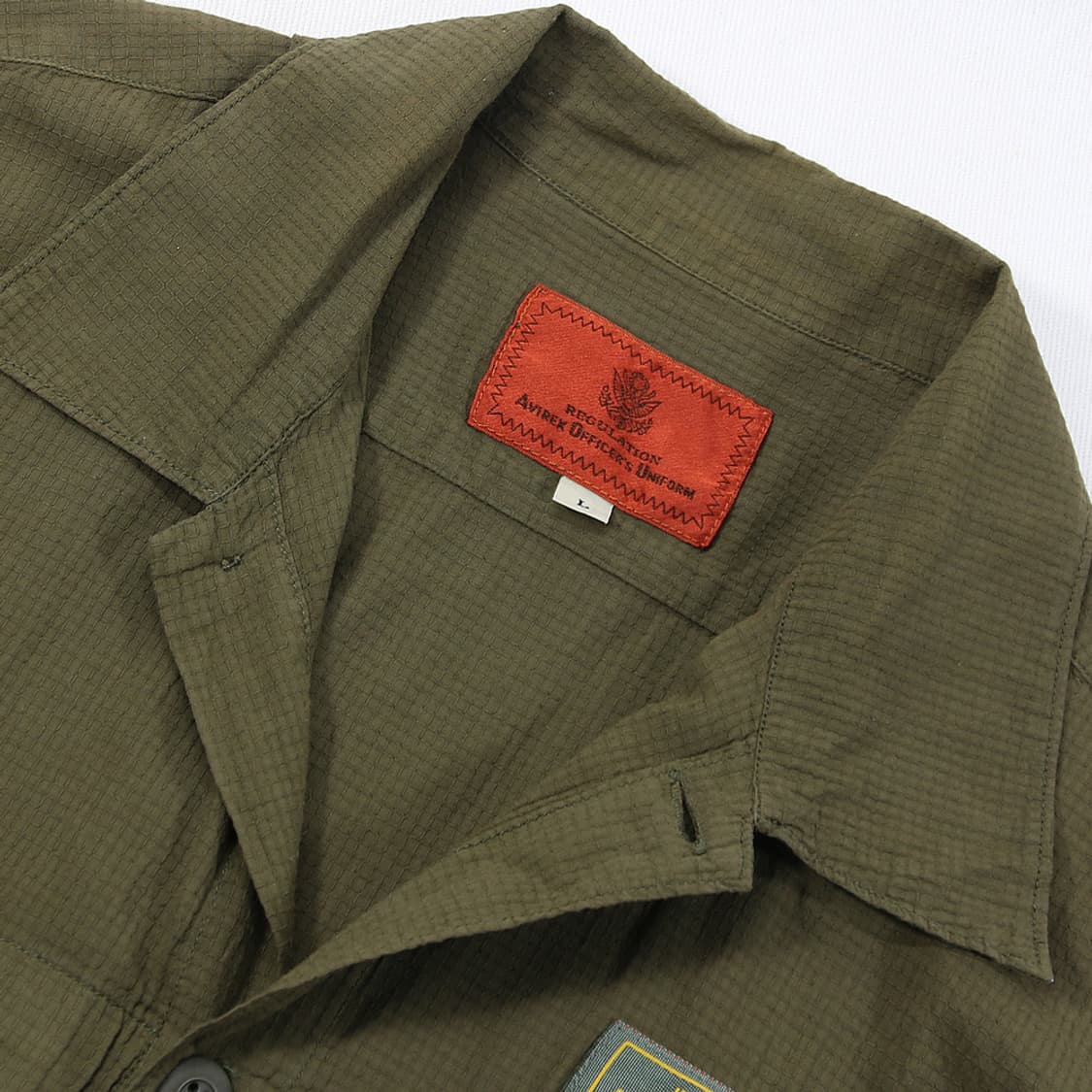 (착용컷) 아비렉스 avirex 립스탑 반팔 셔츠 상품이미지5