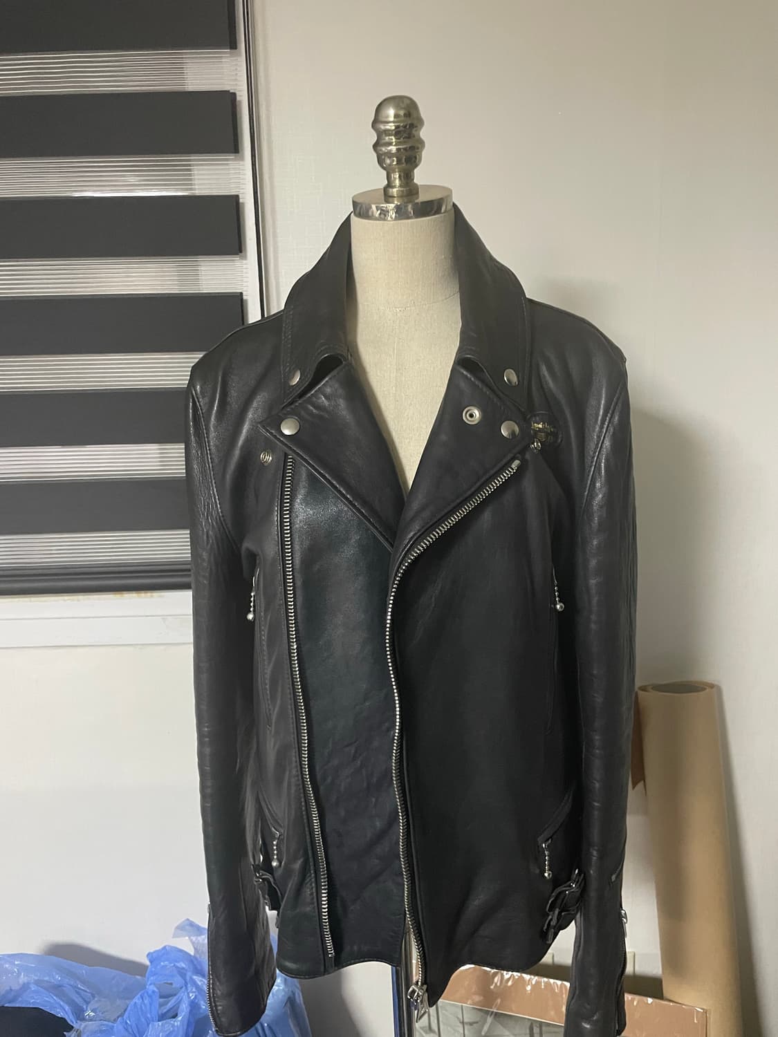 루이스레더 391T 38사이즈 램스킨 라이더자켓 상품이미지1