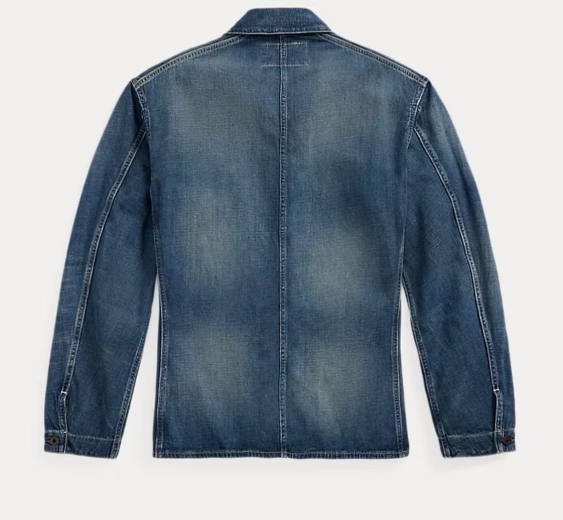 RRL 더블알엘 코튼 리넨 데님 엔지니어 자켓 토링턴 워시 M 상품이미지2