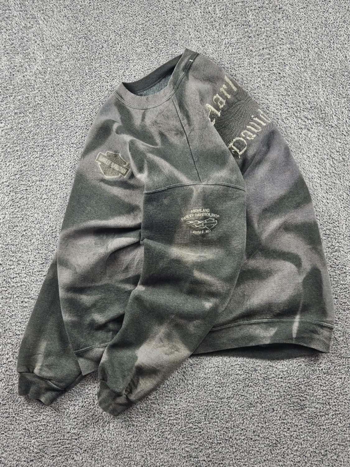 할리데이비슨 다잉워시드 커스텀 스웻 맨투맨 (2XL추정) / 11324 상품이미지4