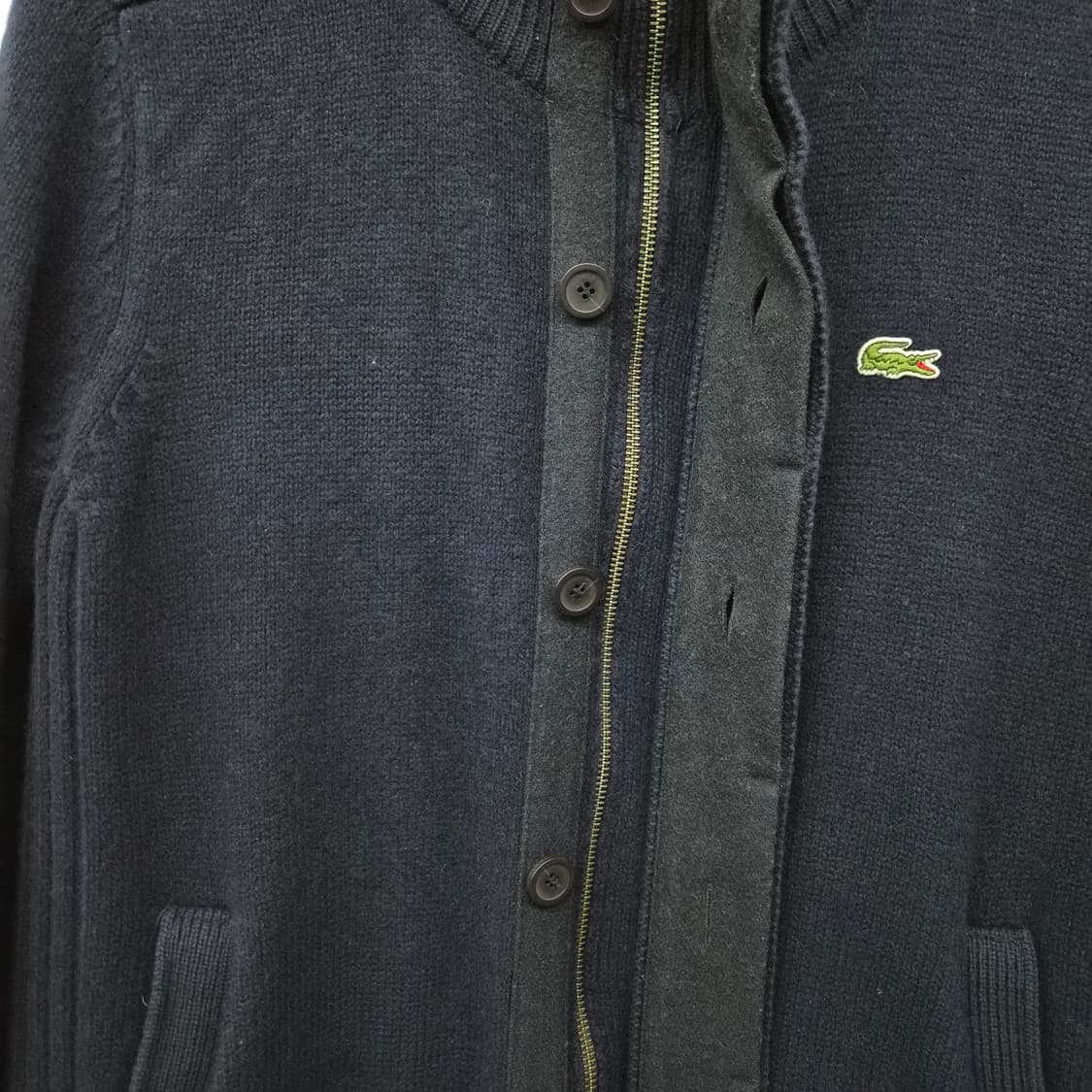 라코스테 네이비 니트 집업 남녀공용 M 상품이미지4