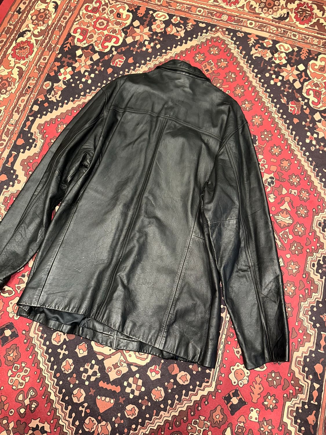 ( L-XL ) 가죽코트 가죽카코트 레더자켓 아메카지 워크웨어  상품이미지4