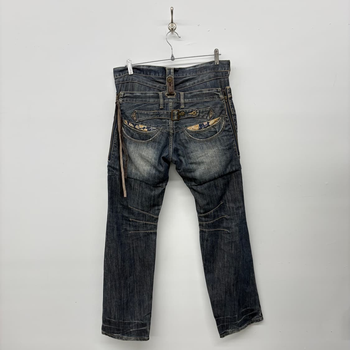 데님 워싱 새깅 청바지 남/34 상품이미지4