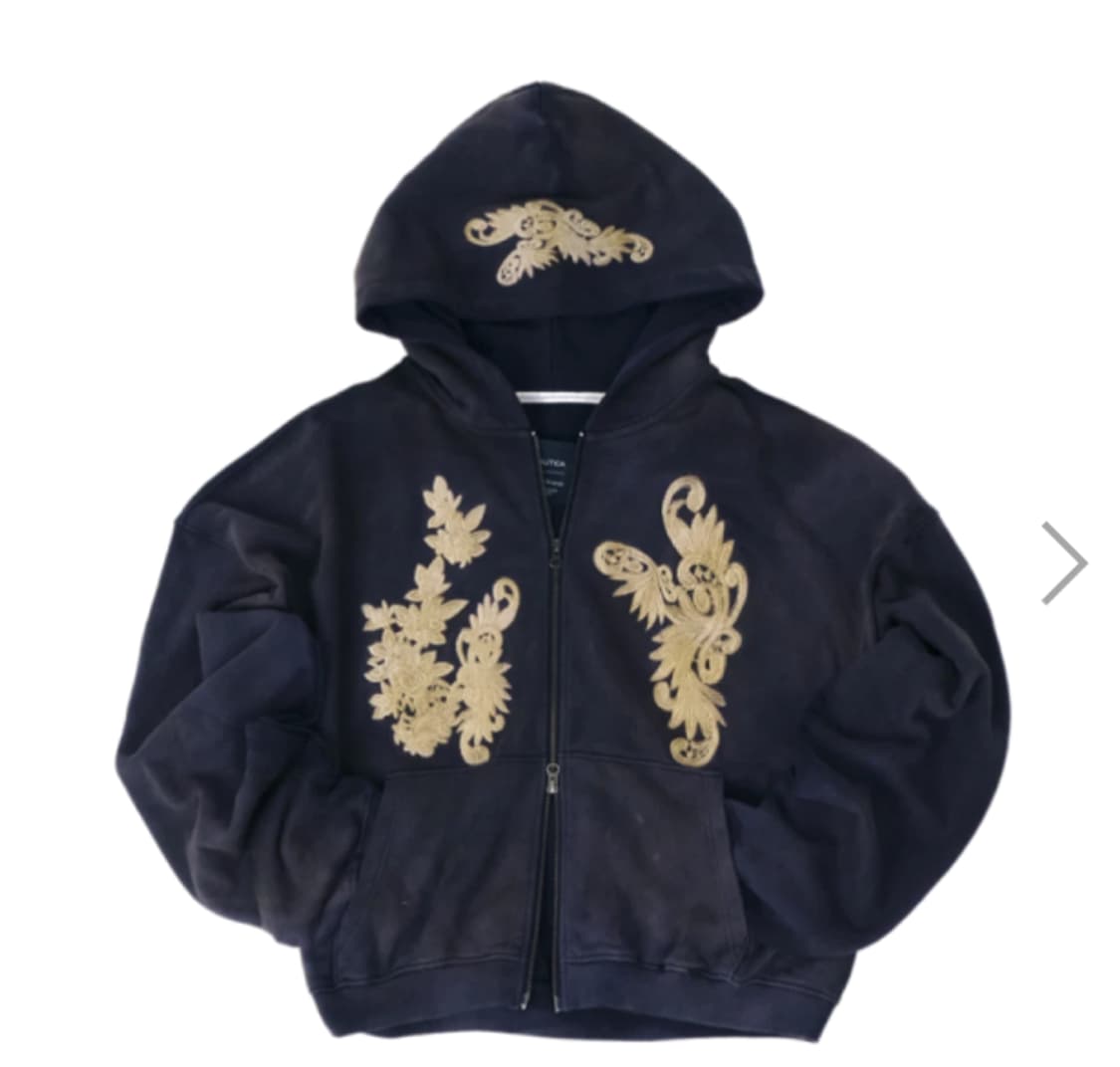 [XL] 언더마이카 X 노티카 아플리케 후드 집업 네이비 상품이미지1