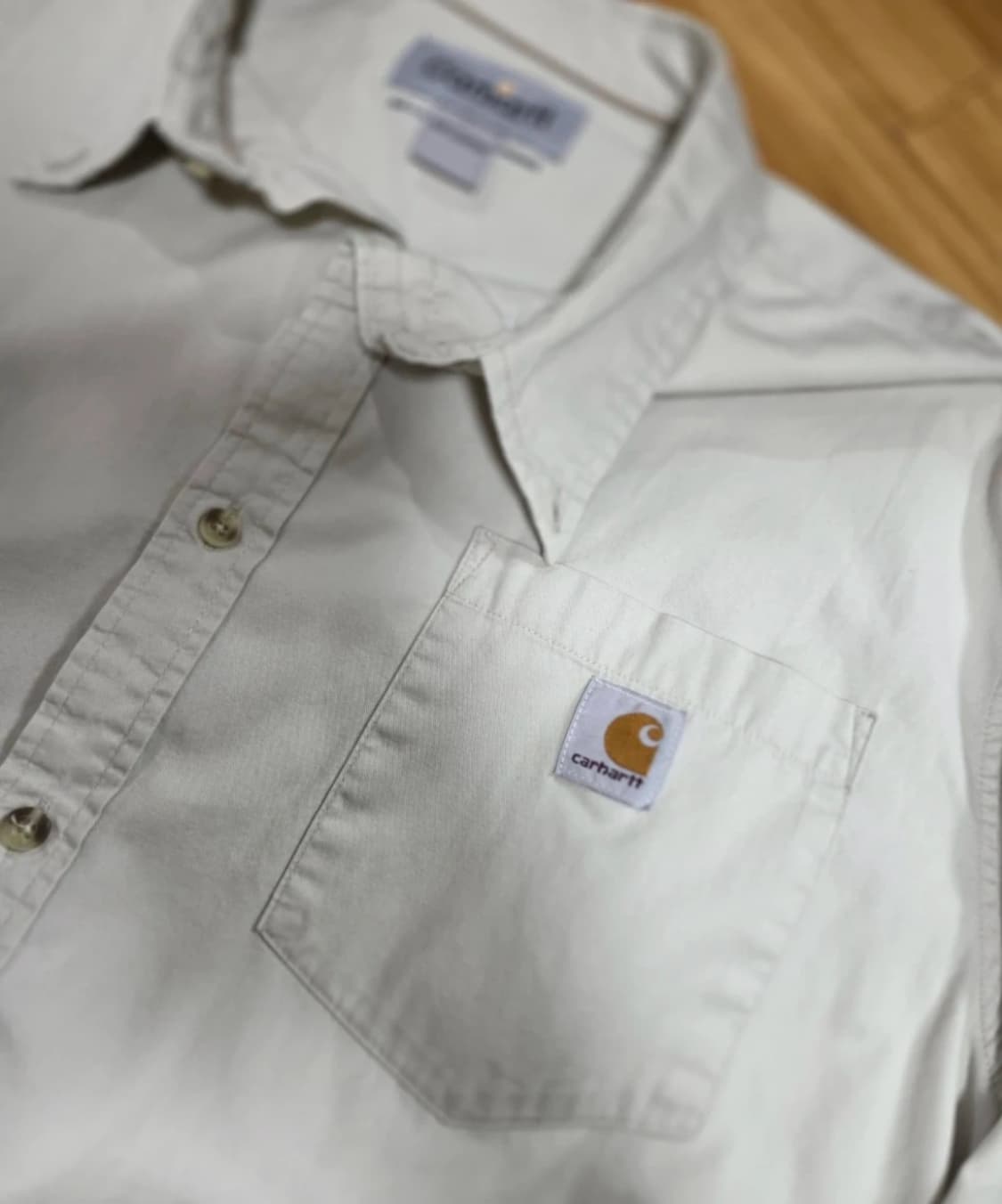 칼하트 빈티지 베이지 셔츠 자켓 상품이미지1