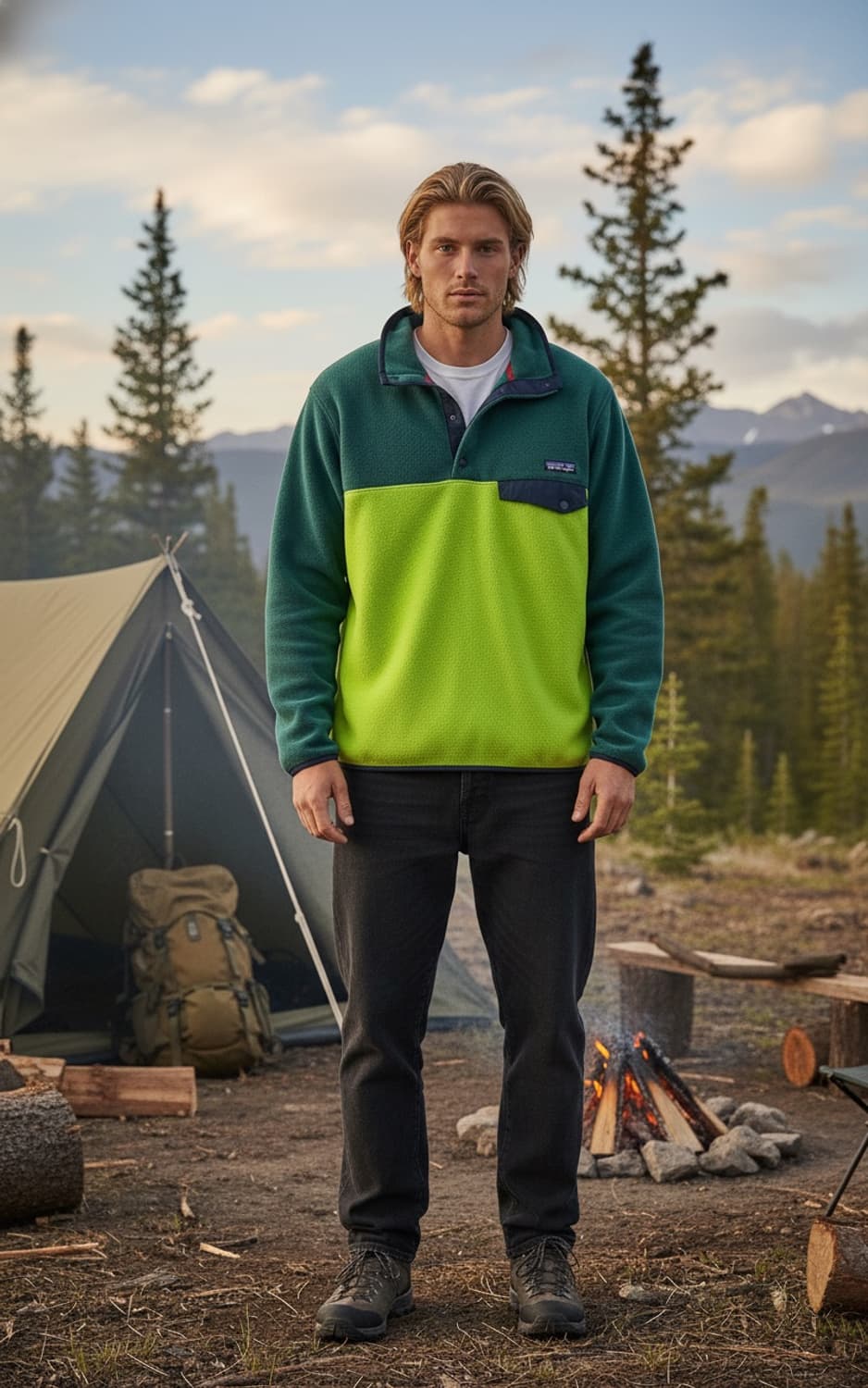 파타고니아 초레어 빈티지 신칠라 아노락 플리스 자켓 그린/연두 M사이즈 상품이미지8