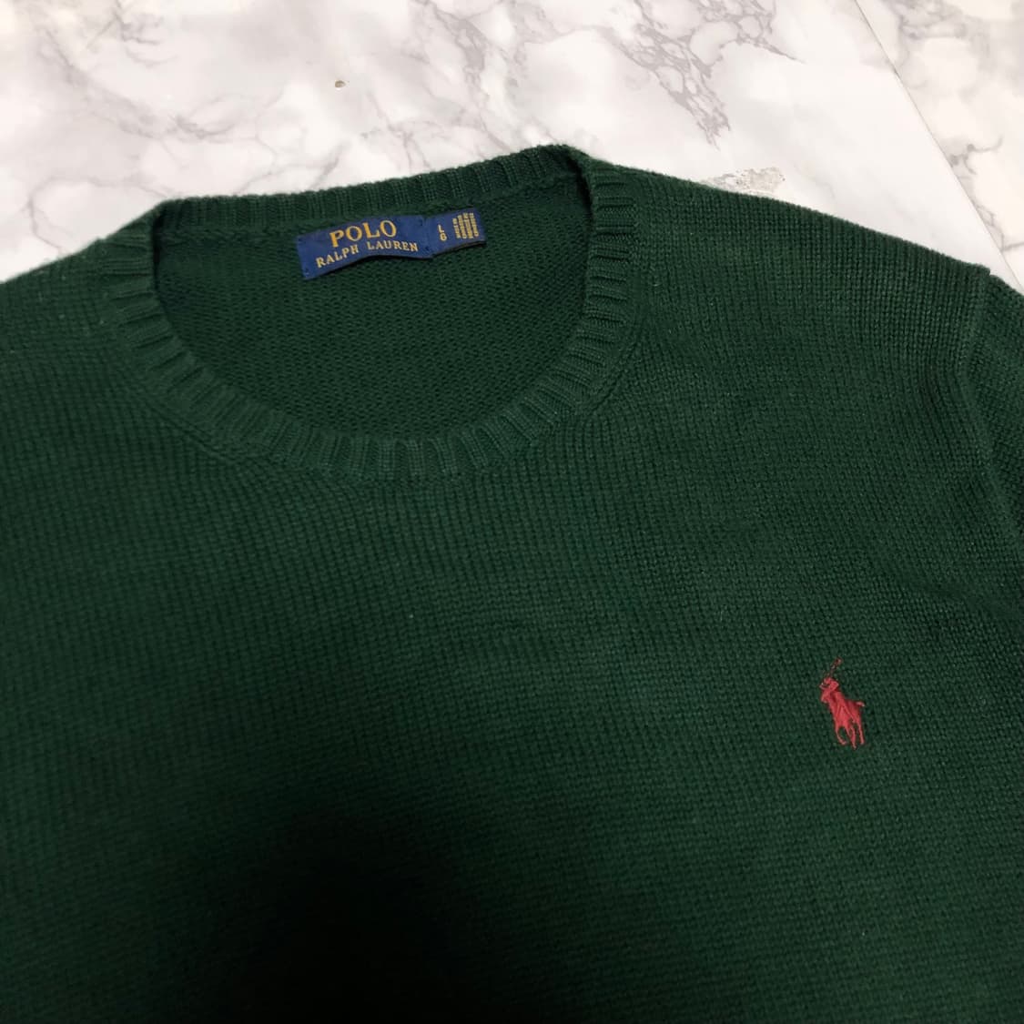 폴로 랄프로렌 니트 딥그린 라운드넥 상품이미지2