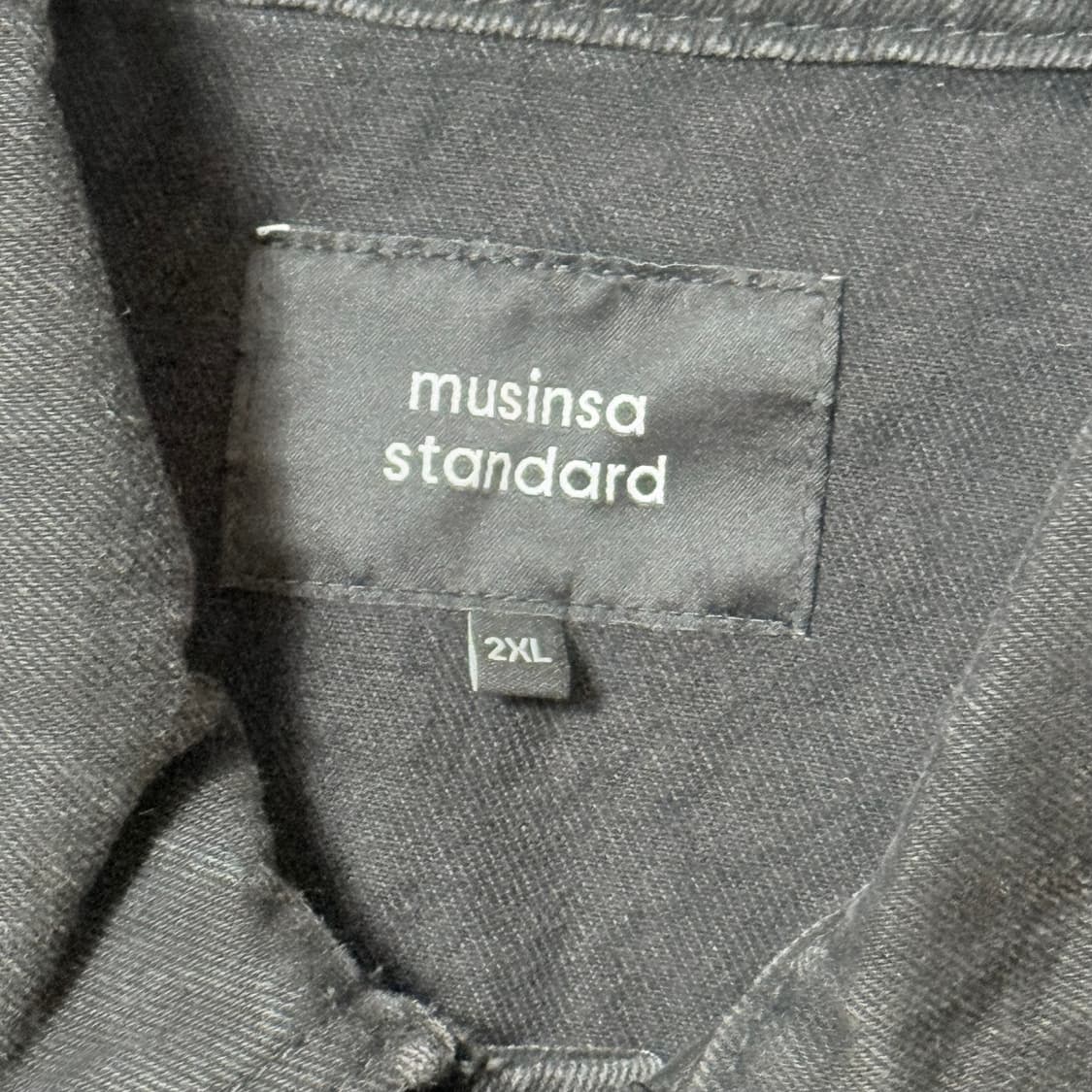 무신사 스탠다드 블랙 데님 트러커 자켓 (2XL) 상품이미지2