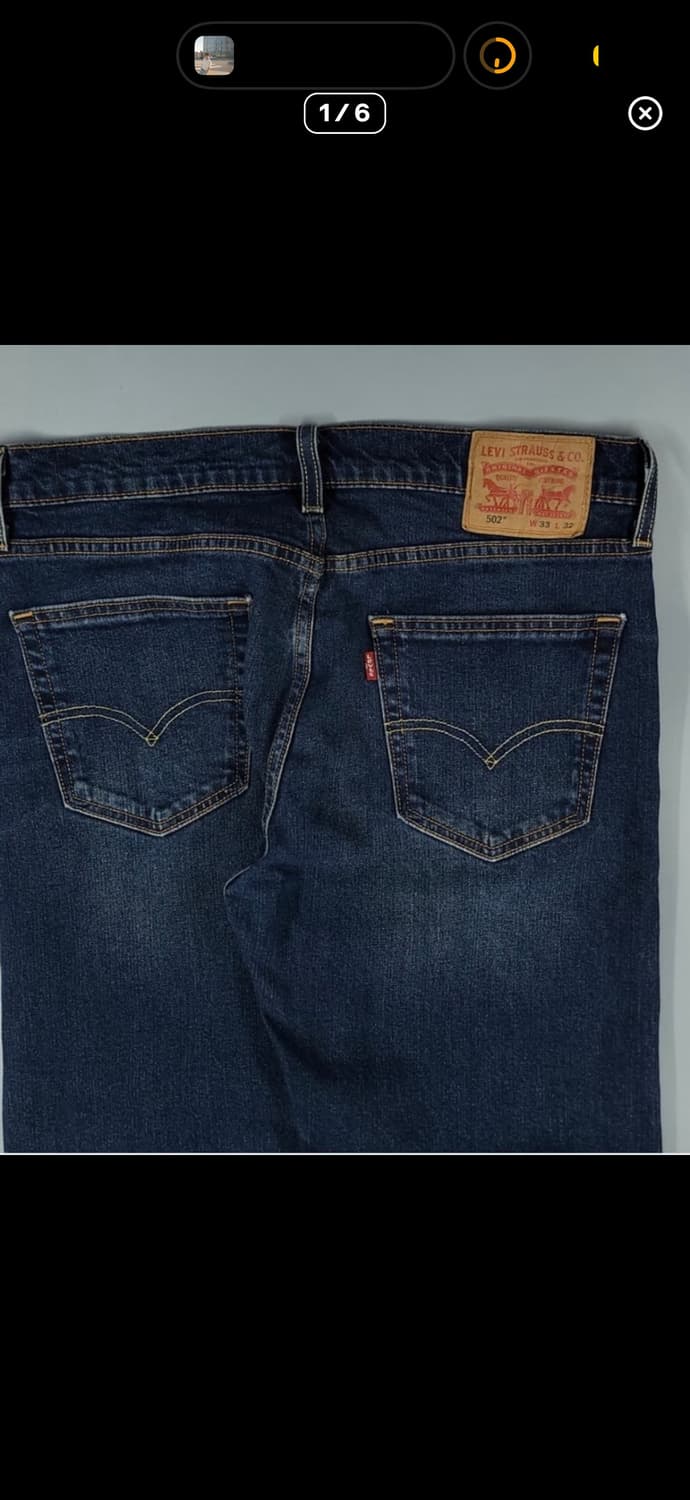 리바이스 502 진청원싱 인디고 워터리스 청바지 데 님팬츠 33 상품이미지1