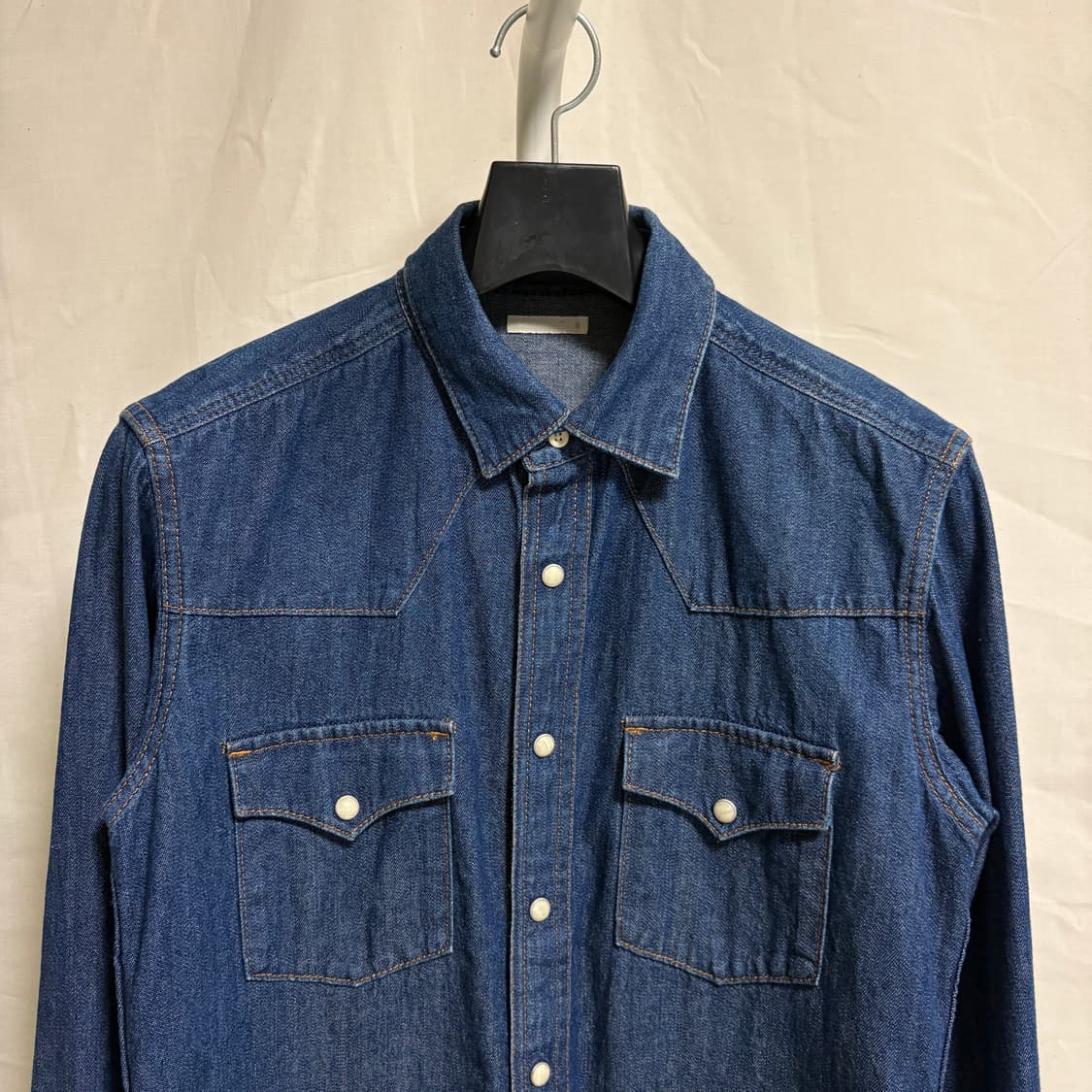 지유 데님 웨스턴 셔츠 / 블루, S 상품이미지2