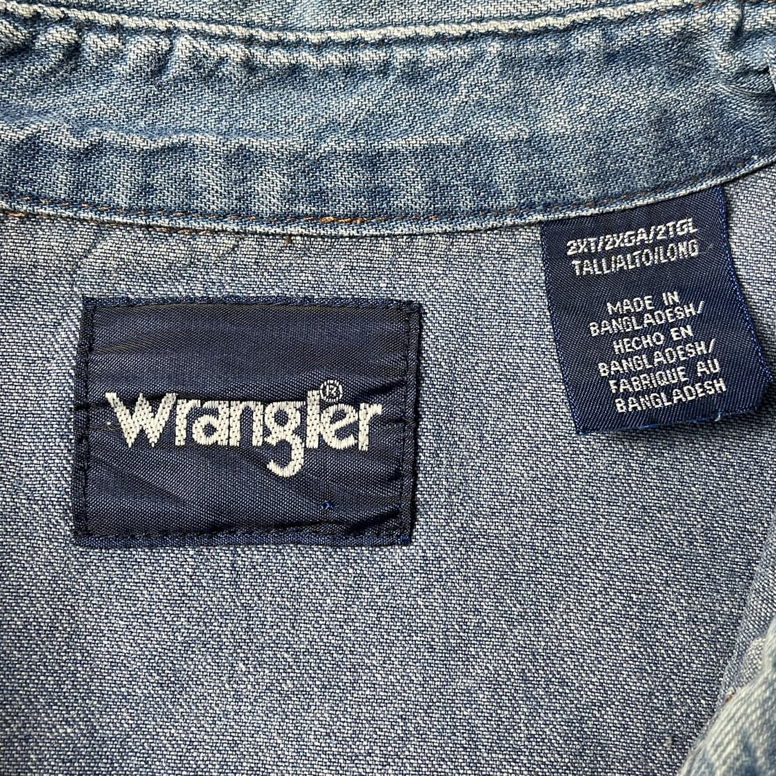 WRANGLER 랭글러 빈티지 웨스턴 데님 코튼 셔츠 A00502 상품이미지10