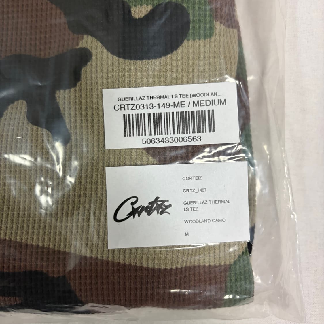 (새상품) [M] 코르테이즈 게릴라즈 써멀 티셔츠 우드랜드 카모 상품이미지5