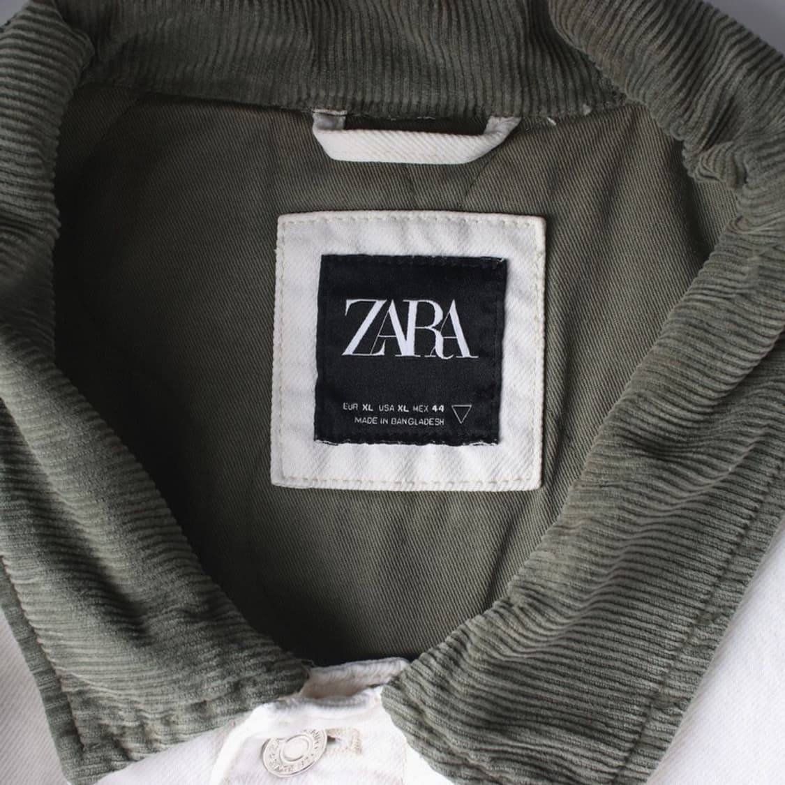 자라 크림 코듀로이 카라 트러커 자켓 XL 상품이미지5