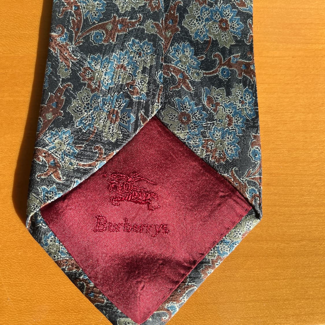 90s 버버리 플로럴 자카드 넥타이 상품이미지4
