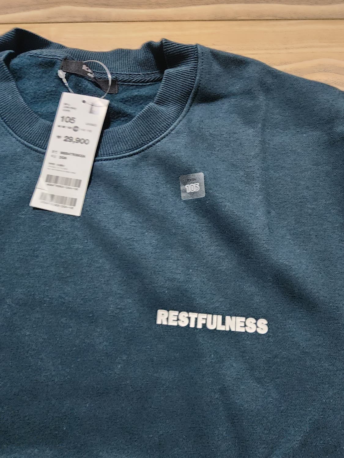 탑텐맨투맨티셔츠다크그린105사이즈 상품이미지3