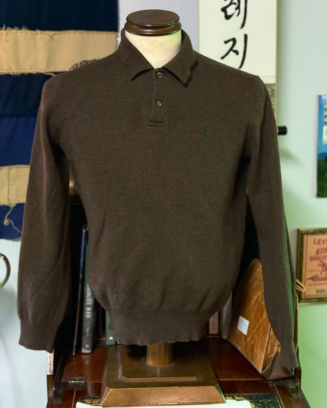 00’s 폴로 랄프로렌 메리노 울 폴로셔츠 M [브라운] 상품이미지7