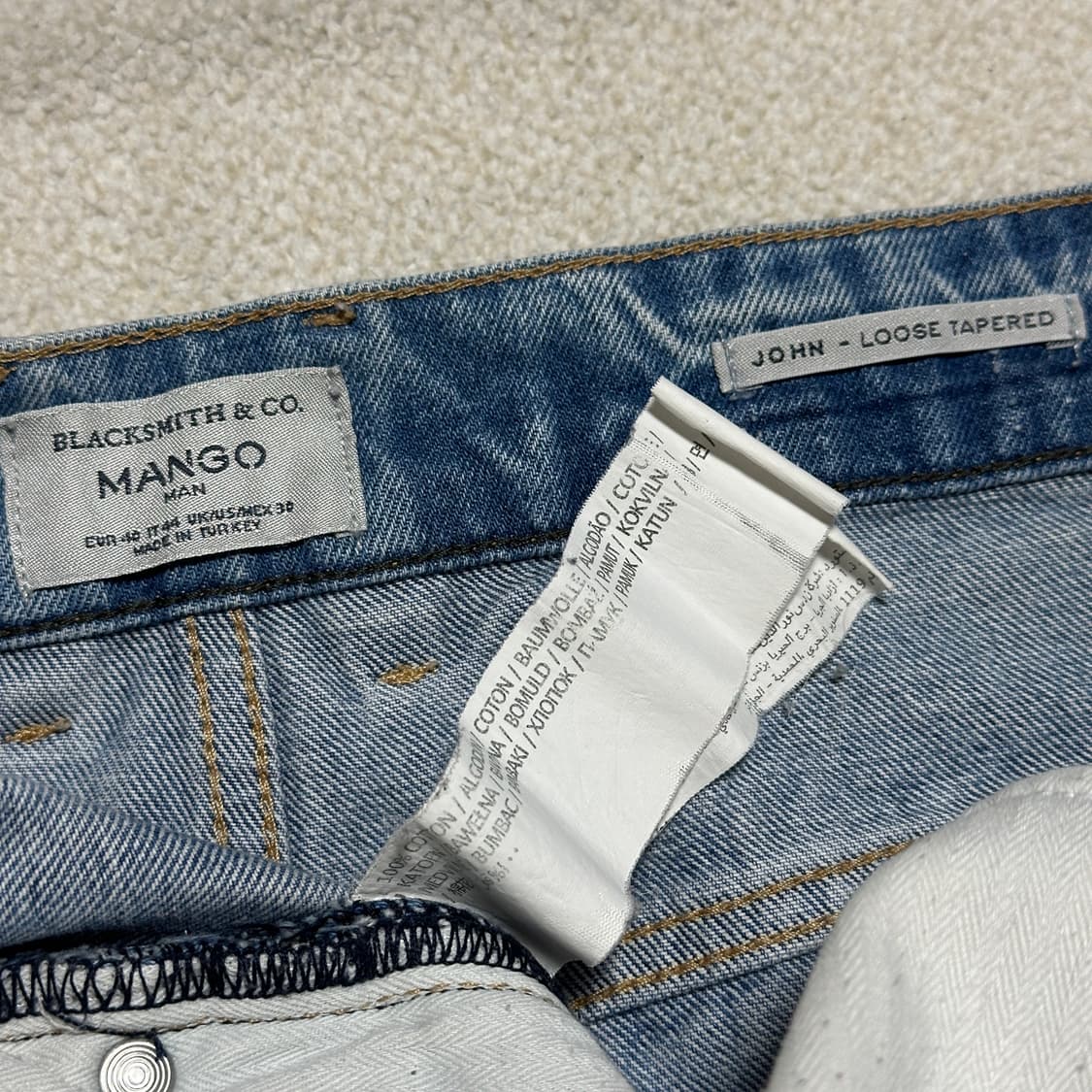 블랙스미스 망고 맨 루즈 테이퍼드 데님 팬츠 상품이미지6