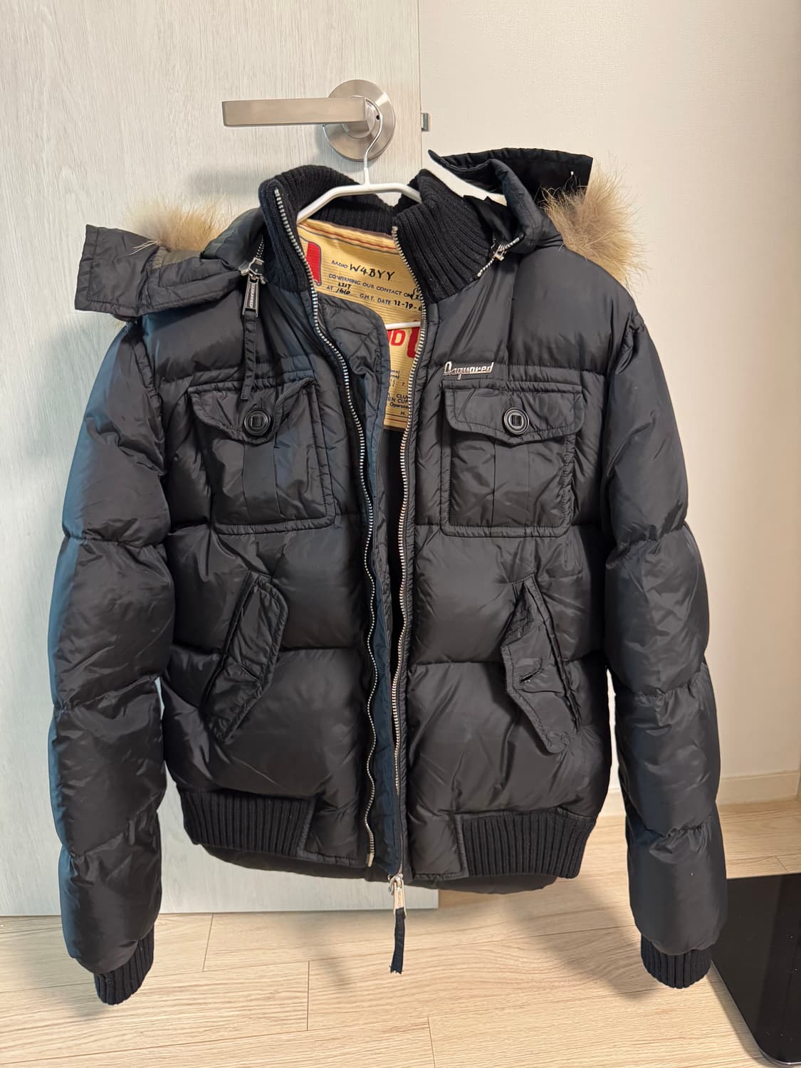 디스퀘어드2 콜마이너 패딩 50사이즈 블랙 상품이미지1