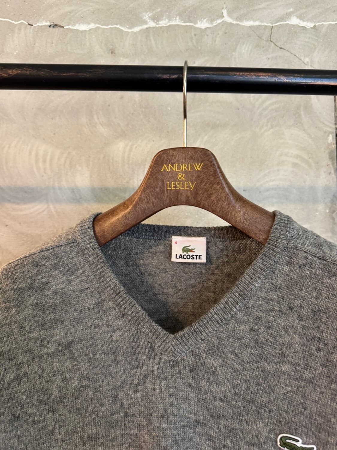 라코스테 브이넥 램스울 니트 100 상품이미지3