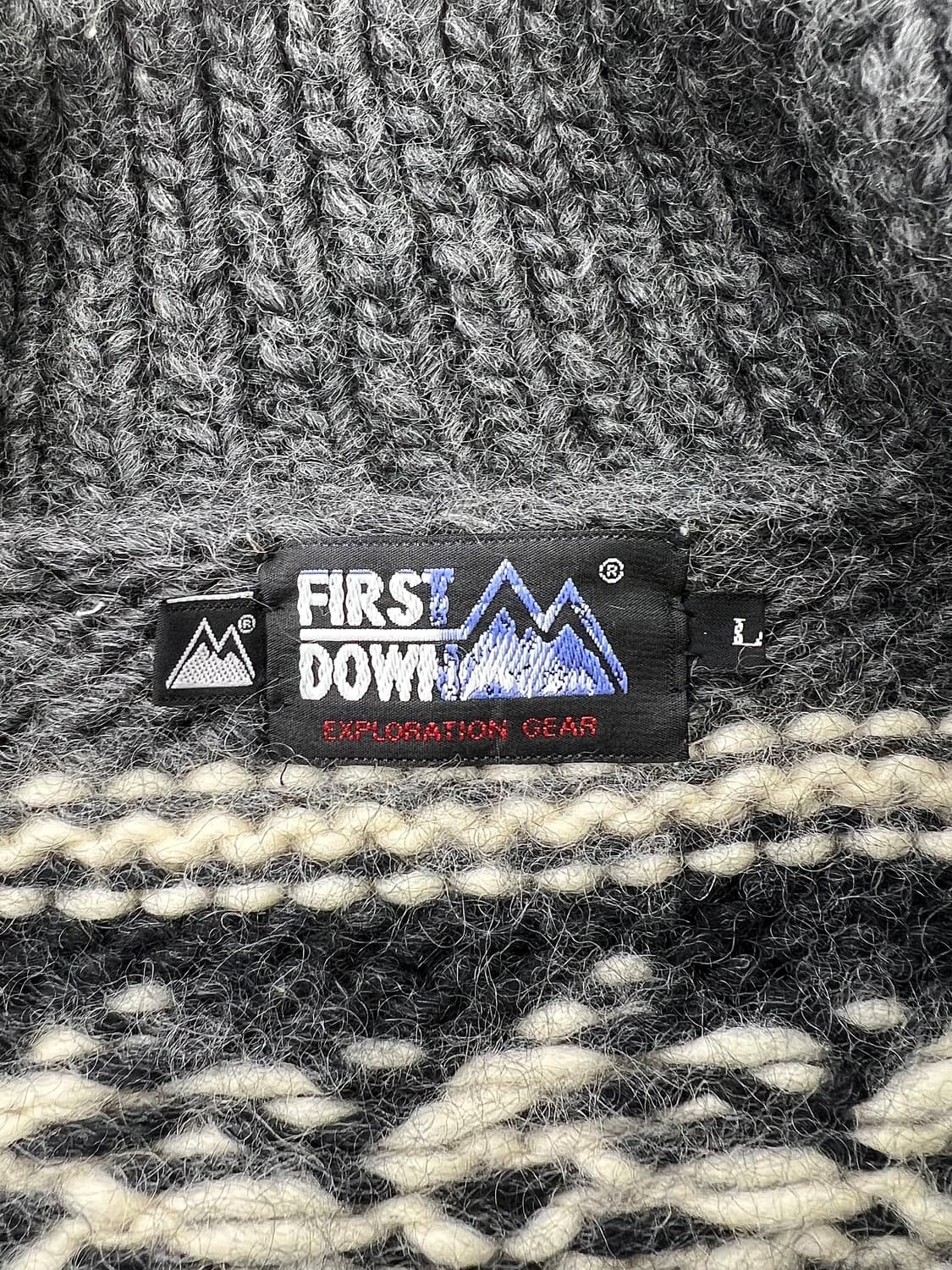 퍼스트 다운 카우보이 헤비 울 숄 카라 니트 코위찬 상품이미지7