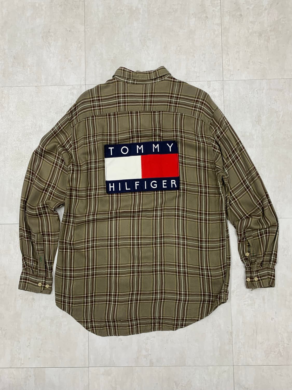 타미힐피거 체크브라운 셔츠 상품이미지2