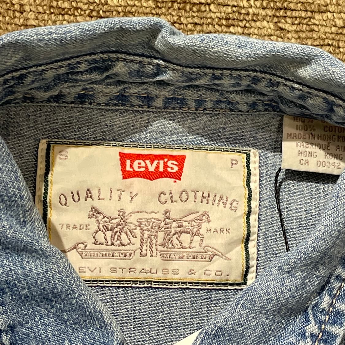 (S) 90s Levi's 리바이스 코튼 데님 셔츠 상품이미지6