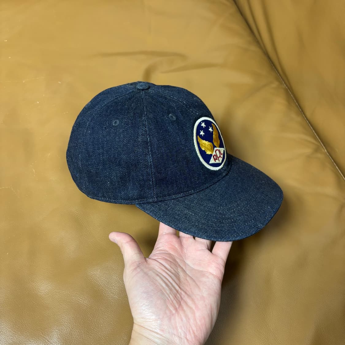 RRL 더블알엘 랄프로렌 폴로 6패널 볼캡 모자 워시드 데님 상품이미지3