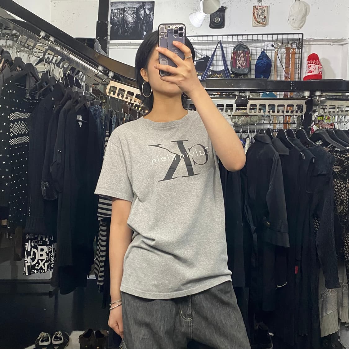 Calvin Klein 로고 프린팅 오버핏 반팔티셔츠 상품이미지1