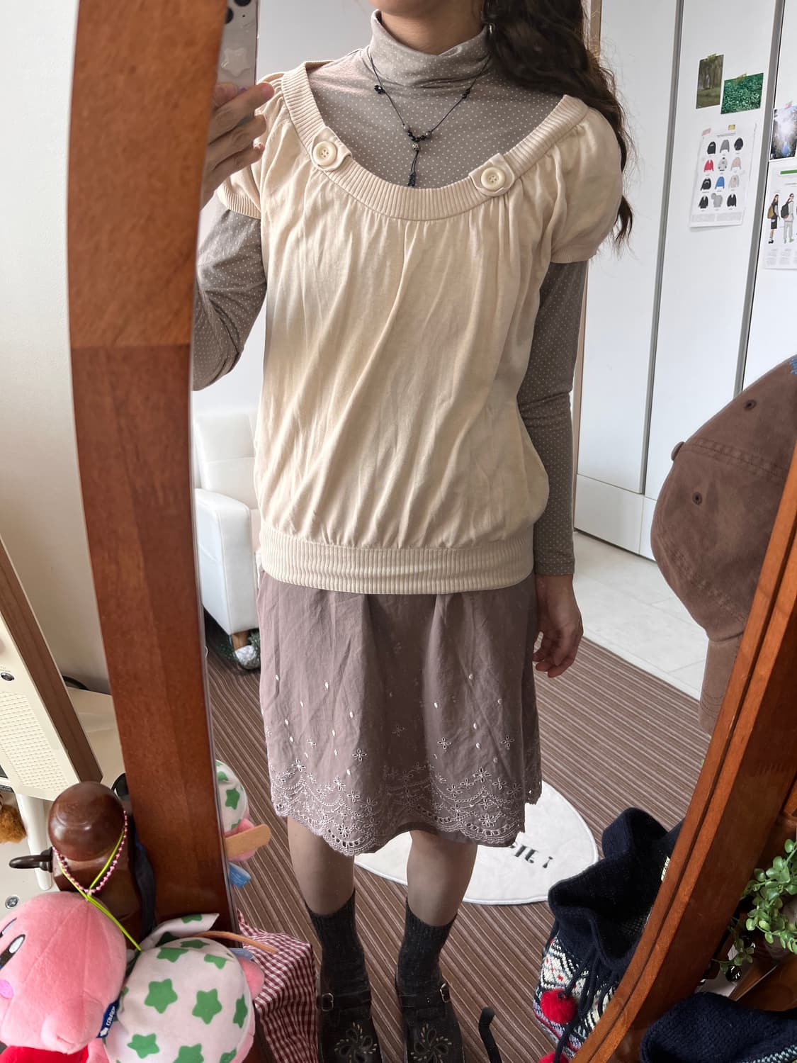 빈티지 단추 니트 아오이유우룩 상품이미지2