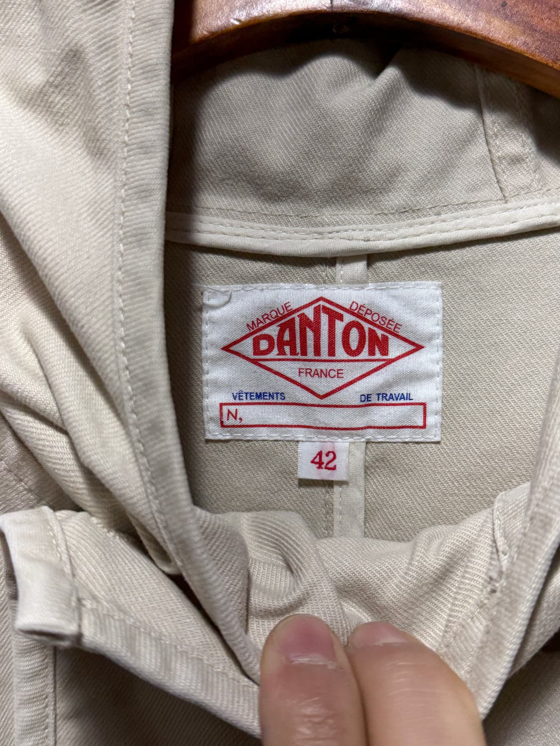 Danton 단톤 코튼 더블브레스티드 후디 재킷 상품이미지4