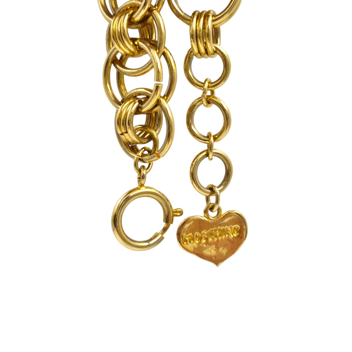 90s 모스키노 사슬 라운드 볼드 하트 팔찌 상품이미지4