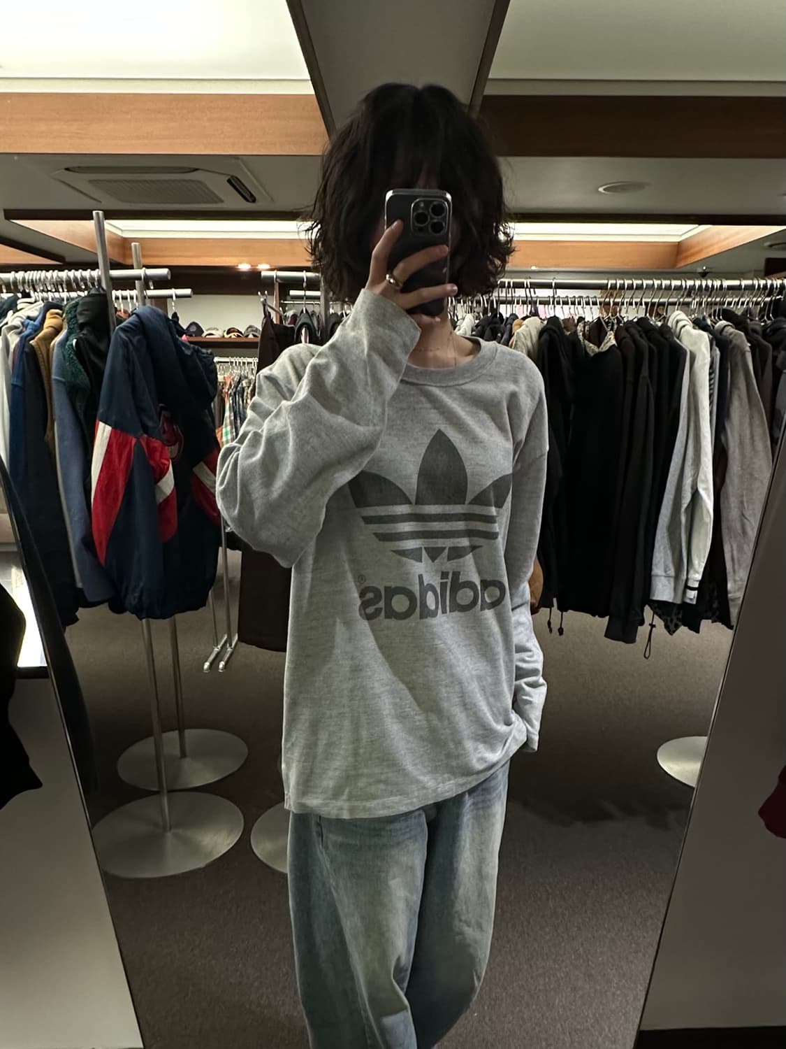 L)아디다스 빈티지 트레포일 롱슬리브 상품이미지1