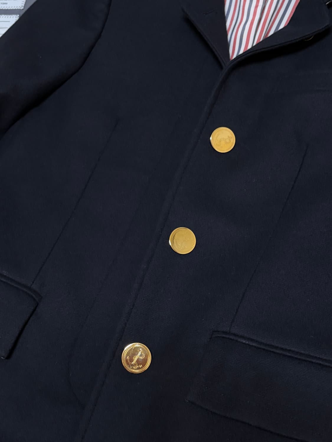 (새거급) 톰브라운 여성 캐시미어 금장 코트 38 상품이미지2