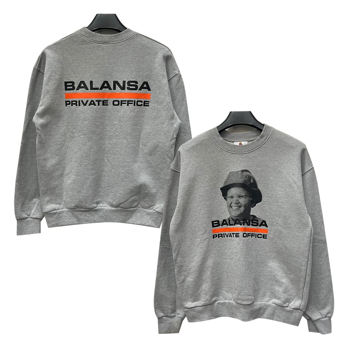 발란사 x 비어커 프라이빗 오피스 스웻 맨투맨 M 상품이미지1