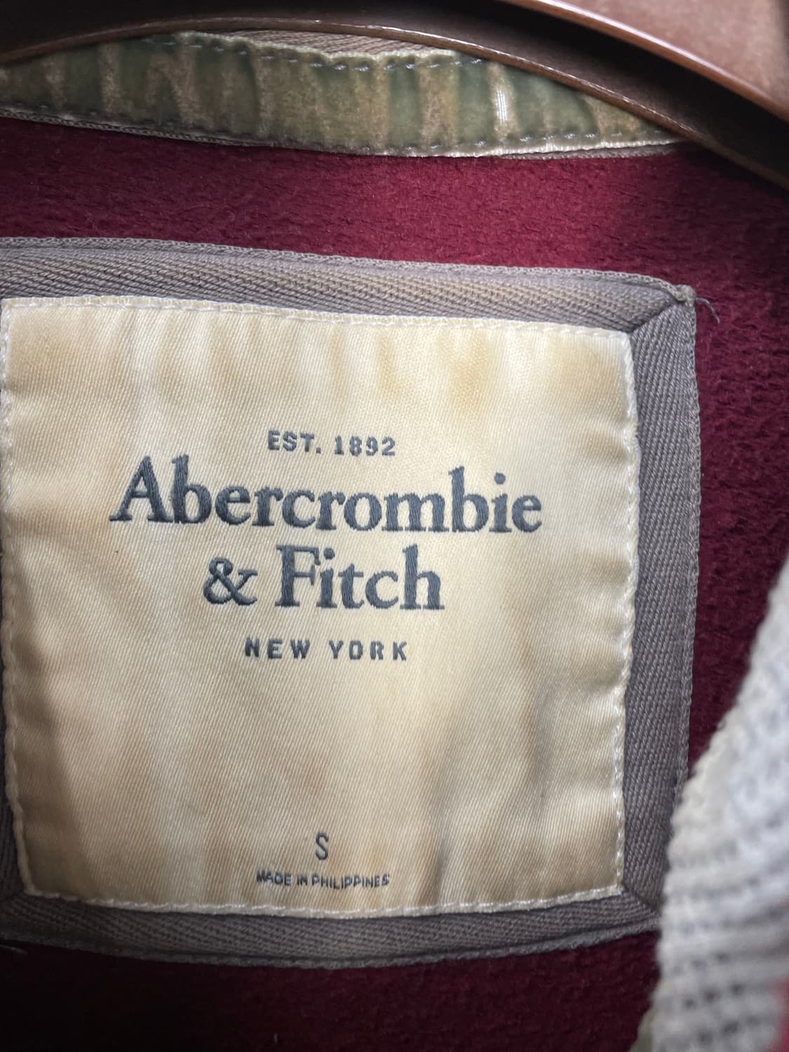 아베크롬비 버건디 후드집업 H1555 상품이미지5