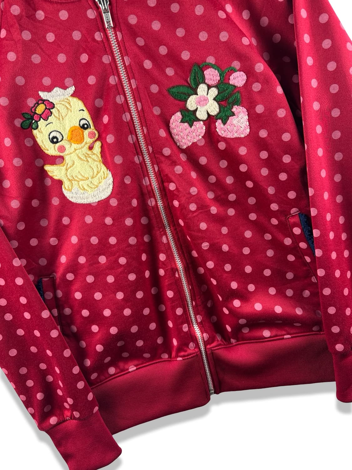 JPN 레드 도트 자수 져지2152 상품이미지3