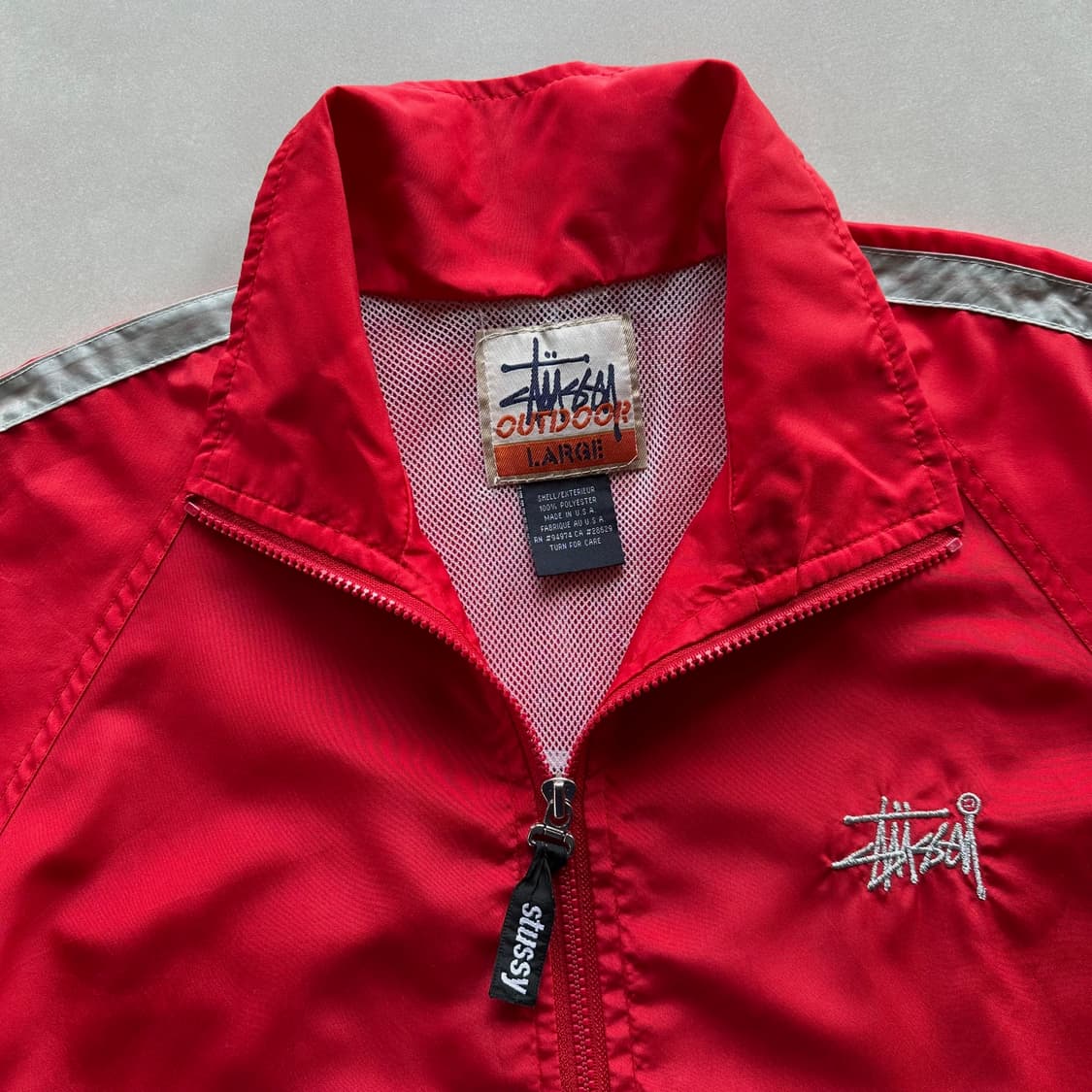 [L]Stussy USA 90s 올드 스투시 스포츠 윈드브레이커 자켓 상품이미지8